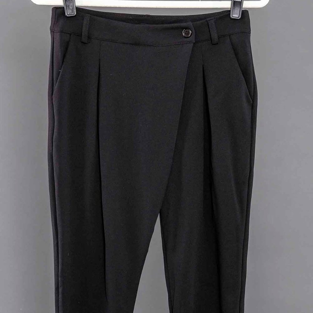 Black Callisto Harem Drape  Pants - Size Small
